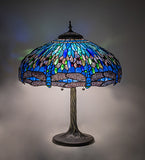27"H Tiffany Hanginghead Dragonfly Table Lamp