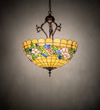 20"W Tiffany Pansy Inverted Pendant