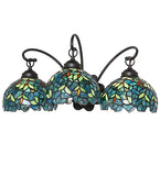 22"W Nightfall Wisteria 3 Lt Wall Sconce