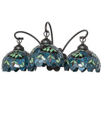 22"W Nightfall Wisteria 3 Lt Wall Sconce