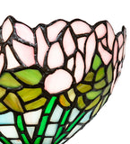 19"W Tiffany Cabbage Rose 2 Lt Wall Sconce