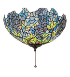 16"W Tiffany Wisteria Fan Light Fixture