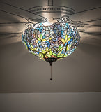 16"W Tiffany Wisteria Fan Light Fixture