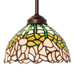 8"W Tiffany Cabbage Rose Mini Pendant