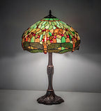 26"H Tiffany Hanginghead Dragonfly Table Lamp