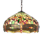 16"W Tiffany Hanginghead Dragonfly Pendant