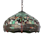 16"W Tiffany Hanginghead Dragonfly Pendant