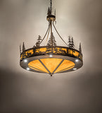 40"W Wildlife at Dusk Inverted Pendant