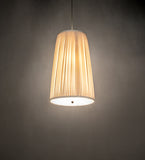 15"W Channell Tapered & Pleated Pendant