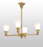 27"W Revival Oyster Bay Goblet 4 Lt Chandelier