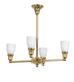 27"W Revival Oyster Bay Goblet 4 Lt Chandelier