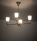 27"W Revival Oyster Bay Goblet 4 Lt Chandelier