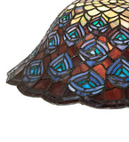 16"W Tiffany Peacock Feather Pendant