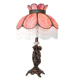 30"H Anabelle Three Graces Fringed Table Lamp