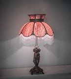30"H Anabelle Three Graces Fringed Table Lamp