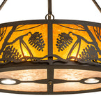 26"L Pinecone Oblong Inverted Pendant