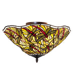 19"W Swirling Dragonfly Flushmount