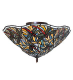 19"W Swirling Dragonfly Flushmount