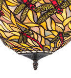 19"W Swirling Dragonfly Flushmount