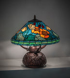17"H Tiffany Poppy Table Lamp