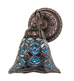 8"W Tiffany Peacock Feather Wall Sconce