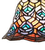 8"W Tiffany Peacock Feather Wall Sconce
