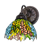 8"W Tiffany Honey Locust Wall Sconce