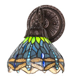 7"W Tiffany Dragonfly Wall Sconce