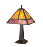 14"H "T" Mission Arts & Crafts Table Lamp