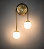 10"W Bola Deux 2 Lt Left Wall Sconce