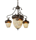 24"W Acorn 4 Lt Chandelier