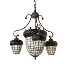 24"W Acorn 4 Lt Chandelier