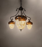 24"W Acorn 4 Lt Chandelier