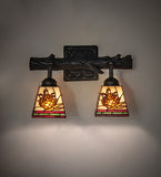 16"W Pinecone 2 Lt Wall Sconce