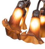 24"H Dark Amber Tiffany Pond Lily 12 Lt Table Lamp