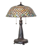 25"H Tiffany Fishscale Table Lamp