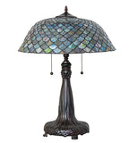25"H Tiffany Fishscale Table Lamp