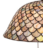 25"H Tiffany Fishscale Table Lamp