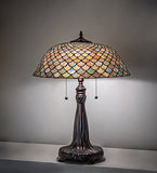 25"H Tiffany Fishscale Table Lamp