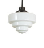 13"W Revival Schoolhouse Tiered Globe Pendant