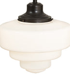 13"W Revival Schoolhouse Tiered Globe Pendant