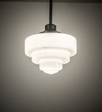 13"W Revival Schoolhouse Tiered Globe Pendant