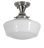 12"W Revival Schoolhouse Traditional Globe Semi-Flushmount