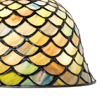 8"W Tiffany Fishscale Wall Sconce