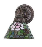 8"W Tiffany Rosebush Wall Sconce