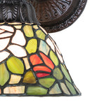 8"W Tiffany Rosebush Wall Sconce