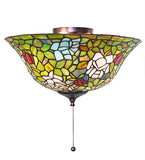 16"W Tiffany Rosebush Flushmount