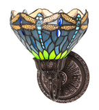 7"W Tiffany Dragonfly Wall Sconce