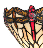 7"W Tiffany Hanginghead Dragonfly Wall Sconce