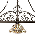 60"L Diamond & Jewel 3 Lt Island Pendant
